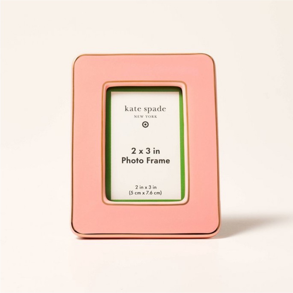 ♠️ 2” x 3” Mini Picture Frame Pink - Kate Spade New York x Target - Picture 1 of 3
